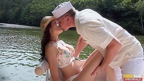 Fake Captain Screws Asian Thai Darling On His Boat