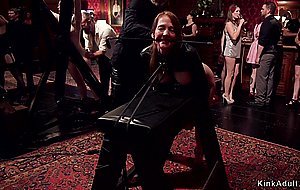Submissive slaves at orgy bdsm party