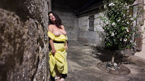 I Cum First for Those Massive Tits in this Damp Alleyway