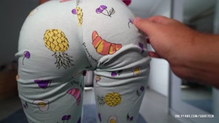 POV Stepmom caught me jerking off with her nudes