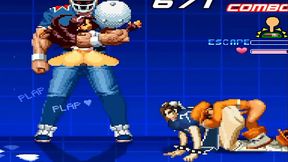 Hentai game action with Athena and Chun Li