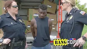 Black Suspect Is Taken Inside Moving Truck And Fucked B