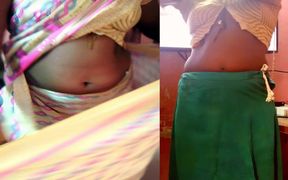Desi Tamil Naughty Wife Renu Petticoat Blouse Saree Tease for Hubby's Friend! Indianhotwifex