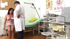 Mature Gyno- cam footage of mature woman gyno speculum exam + vaginal irrigation