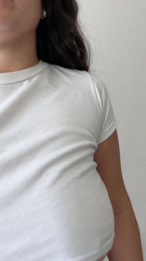 Amateur with big tits and ass exposes herself