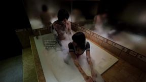 Hot tattoo boy gets his tight hole wrecked by massive dick in jacuzzi