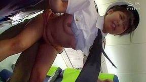 Lovely Japanese Stewardess Fucked Hard And Filled With Cum