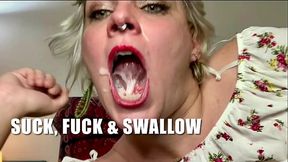 Hard Fucked &amp_ Mouth Filled with Cum