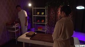 Dirty Japanese Wife with Big Butt&#x1F351; Oil Massage Naked Subtitles