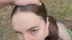 Anal sex with a stranger in the forest.