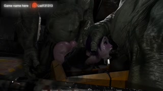 she is impaled both from behind and from the front and filled with sperm. 3D