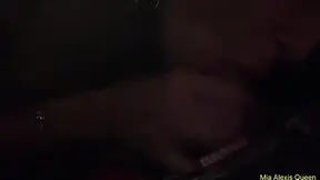 Amateur Italian wife gives a quick blowjob in the parking lot after a
