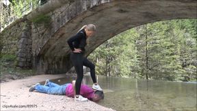 GABRIELLA - A trip to the mountain - OUTDOOR Dirty sneakers worship (EXTREME AND INSANE CLIP!)