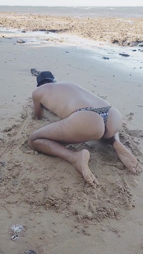 Ladysilva in bikini on the beach very hot