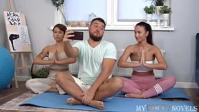 Foul-mouthed beauties Jennifer Flex & Mary Frost - Yoga Instructor Teases Threesome Seduction Frenzy...