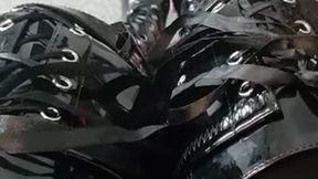 Chastity Bitch Worships Goddess's Boots