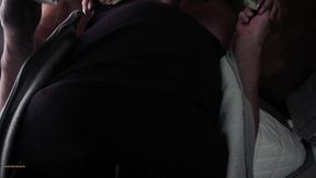 pov video of a beautiful milf who takes money to give a blowjob and swallow cum as usual on her knees with fishnet stockings, a white microskirt and beautiful golden over-the-knee boots. i start sucki
