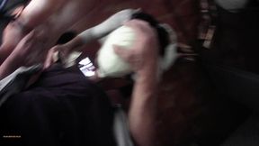 pov video of a beautiful milf who takes money to give a blowjob and swallow cum as usual on her knees with fishnet stockings, a white microskirt and beautiful golden over-the-knee boots. i start sucki