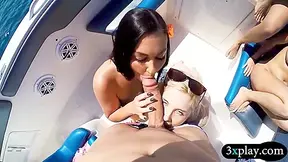 Hot Teen 18+ Besties Giving A Bj And Screwed On Speedboat