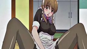 Japanese maid caught masturbating