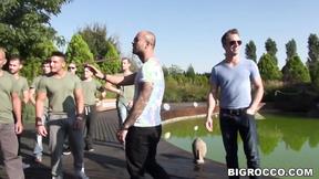 ”Ass Pumping group sex next to a lake”