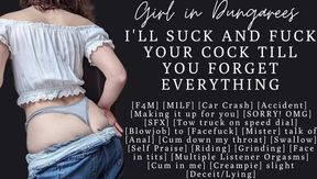 Redhead MILF in Dungarees makes it up to you after a wild car ride with multiple orgasms and creampies