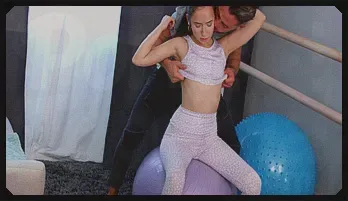 Fitball Frenzy: Teen Brunette Gets Impregnated by Pierced Penis