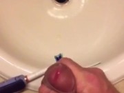 #FRESHCUMBREATH Mis-placed the whitening toothpaste, I guess a few cum drops will have to do for now