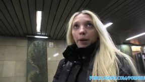 PublicPorn Pale Skinny blonde fucked hard by a big cock