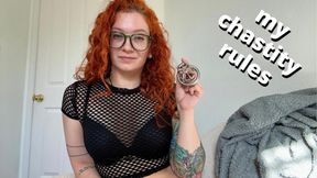 pleasure Domme's chastity rules - how I'd keep you locked up, JOI, CEI