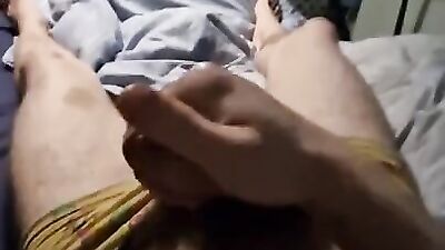 British uncut cock cum solo