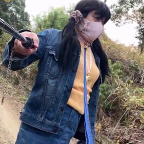 Self-training No. 34: Tight Skirt Lift-up Bra Exposure Walk