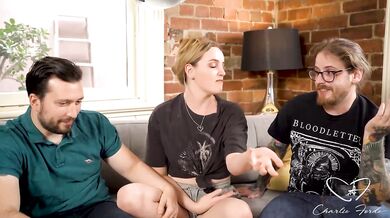 Charlie Forde Takes A Hardcore Threesome Spitroast From Alex Murphy And David Glazer
