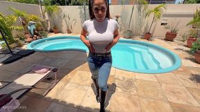 soaked poolside temptation with april big ass — full premium solo