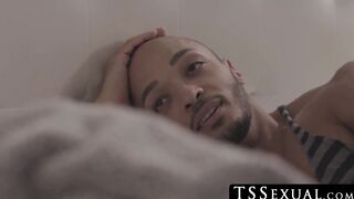 TSSexual.com - Sensual tbabe rewarded with BBC and a hot cum bath