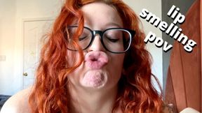 lip smelling and hair twirling gentle femdom tease and grind