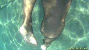 Black Pantyhose Rip in the Sea