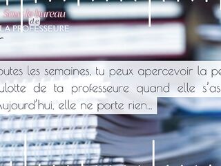 The teacher fingers herself underneath her desk - French audio JOI hot teacher