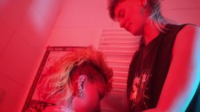 Amateur Bathroom Quickie - Horny Lesbian Couple Fucks Loud At A Party