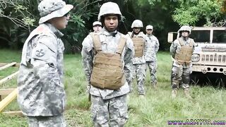 Kinky soldier strokes his big dong and gets wild with anal