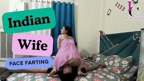 Biwi Ne Muh Mai Paad Diya - Indian Desi Wife Face Farting - Queen Shivani