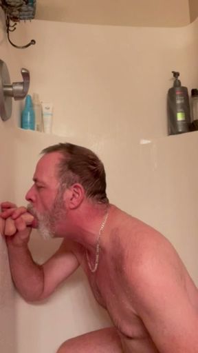 Dad fucks his dildo