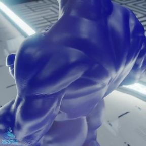 Tritan Reveal Growth Animated Buff Muscle Twitching Gay Moans