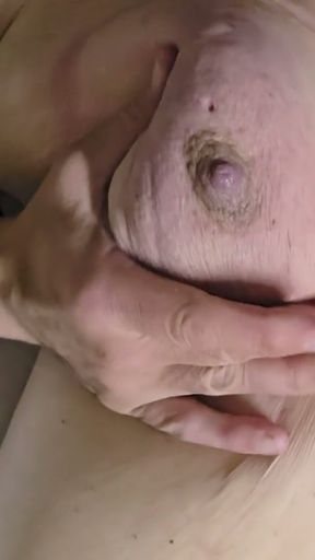 Sissy's fat and saggy udders get pumped   Clip 1