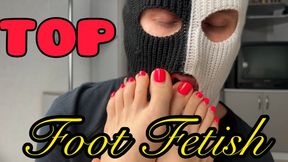 Slave worships Stepmommy foot, kisses feet and licks toes - dirty soles lickling shoe boot worship toenail fetish 1080