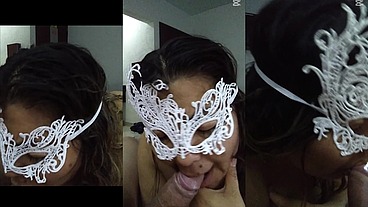 This mask feels so good while i please you...