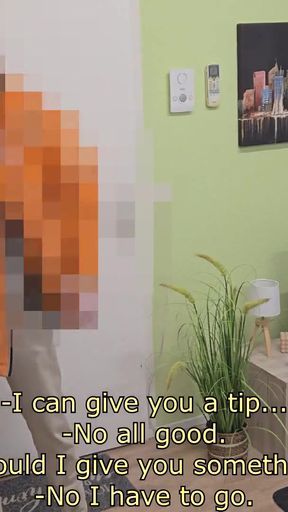 Unforgettable moment from "Straight Twink Student Food Delivery Convinced to Get a Blowjob"