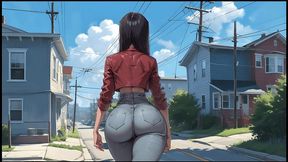 my new girlfriend [ taboo hentai game ] ep.22 gf walking around in public like a pet !