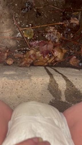 Drenching my diaper with piss until it runs out the sides