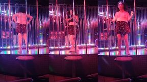 tgirl pornstar nikki montero at the nightclub topless for str8 customers